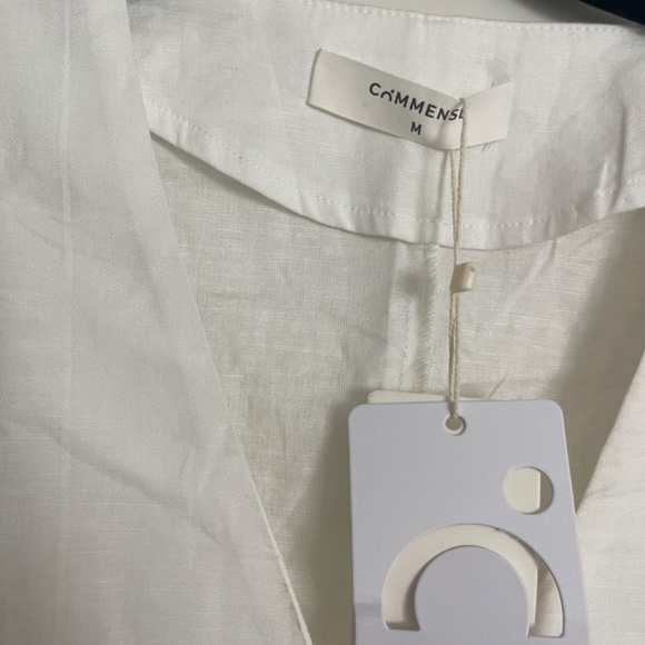 White Linen set Vest & Shorts -Classic Elegance - Picture 7 of 7